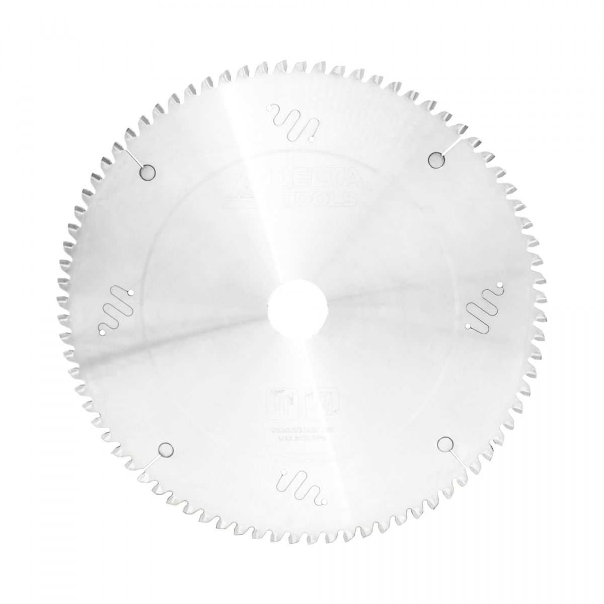 Пила DELTA TOOLS 250x30x3,5/3,0 Z=80 Neg по алюминию